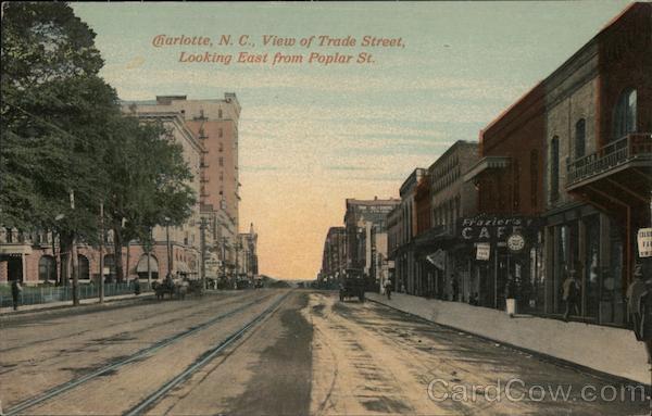 View of Trade Street, Looking East from Poplar St. Charlotte North Carolina