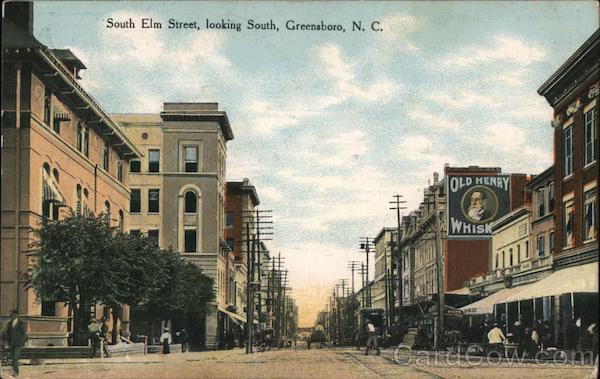 South Elm Street, Looking South Greensboro North Carolina