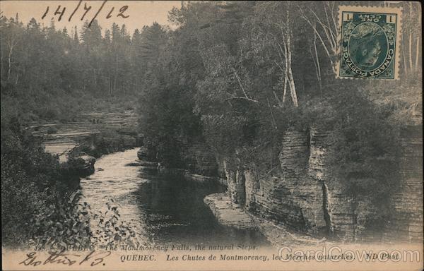 Montmorency Falls, the natural steps QC Canada N. D. Phot.