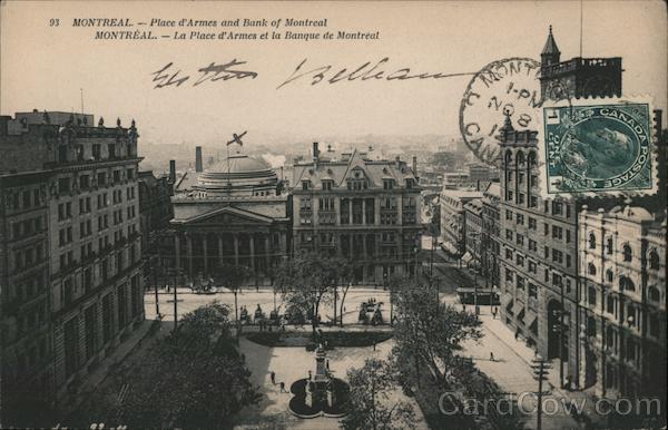 Place d'Armes and Bank of Montreal PQ Canada Quebec