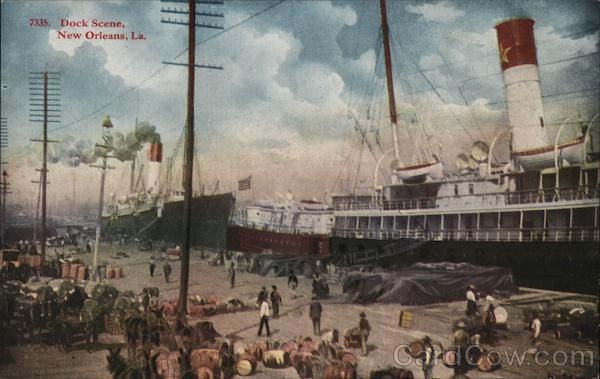 Dock Scene New Orleans Louisiana