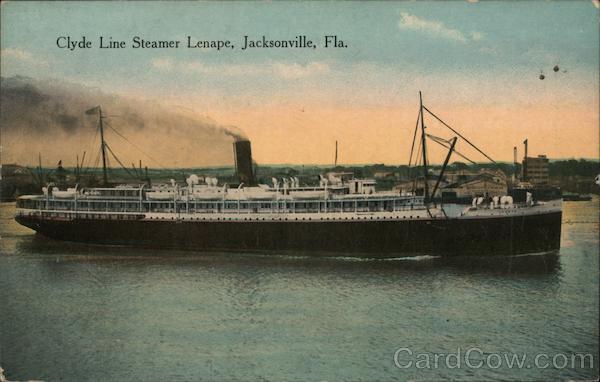 Clyde Line Steamer Lenape Jacksonville Florida