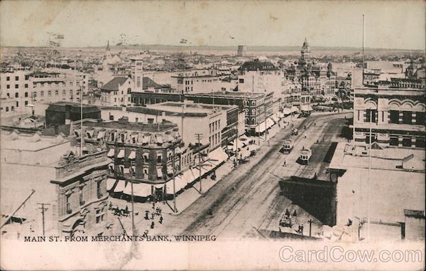 Main St. From Merchants Bank Winnipeg Canada Misc. Canada