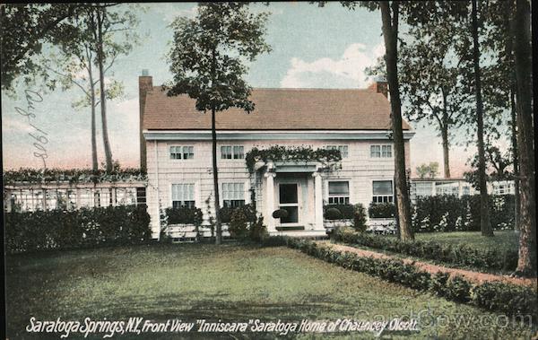 Front View Inniscara Saratoga Home of Chauncey Olcott Saratoga Springs New York