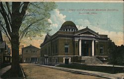 Public Library and Firelands Museum Building Postcard