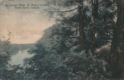 St. Joseph River, St. Mary's College Postcard