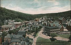 Hot Springs from Tower of Eastman Hotel Postcard