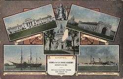 Views of the U.S. Naval Academy Annapolis, MD Postcard Postcard Postcard