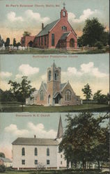 Churches of Berlin Maryland Postcard Postcard 