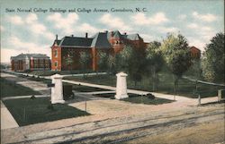 State Normal College Buildings and College Avenue Greensboro, NC Postcard Postcard Postcard