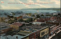 Bird's Eye View of Newbern Harbor, Looking Down Neuse River New Bern, NC Postcard Postcard Postcard