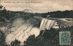 American Falls From Goat Island Postcard