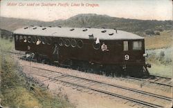 Motor Car used on Southern Pacific Lines in Oregon Postcard