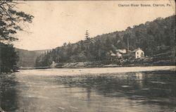 Clarion River Scene Pennsylvania Postcard Postcard Postcard