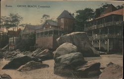 Rocks Grove Beach, CT Postcard Postcard Postcard