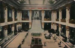 Main Lobby, Jefferson Hotel Postcard