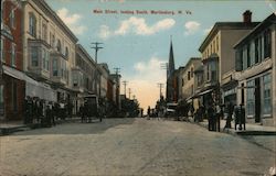 Main Street, Looking South Martinsburg, WV Postcard Postcard Postcard