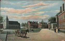 Main Office, Officers Quarters and Catholic Church Postcard