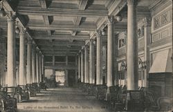 Lobby of the Homestead Hotel Postcard