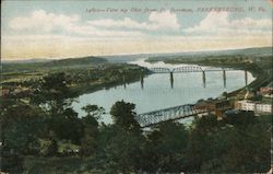 View up Ohio From Ft. Boreman Parkersburg, WV Postcard Postcard Postcard