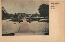 Lawn, Hospital for the Insane Weston, WV Postcard Postcard Postcard