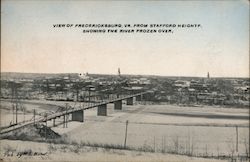 View from Stafford Heights, Showing the River Frozen Over Fredericksburg, VA Postcard Postcard Postcard