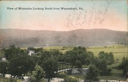 View of Mountains Looking South from Postcard