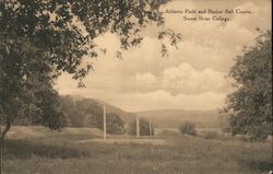 Athletic Field and Basket Ball Courts, Sweet Briar College Postcard