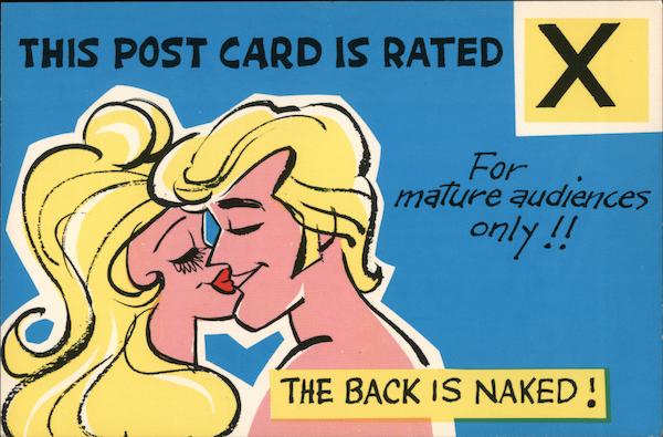 This Post Card Rated X - The Back is Naked! Comic, Funny