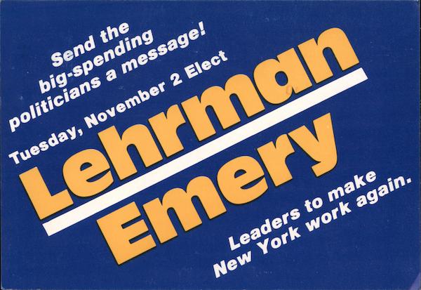 Lehrman/Emery, Leaders to Make New York Work Again