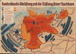 Deutschlands Abruhung und die Rufrung Jeiner Nachborn Postcard