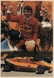 Rick Maers and His Race Car Postcard