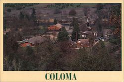 Overview of This Historic Town from the Marshall Monument Coloma, CA Postcard Postcard Postcard