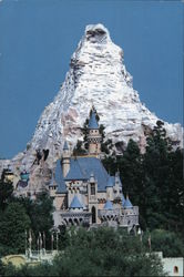 Matterhorn and Sleeping Beauty Castle Postcard
