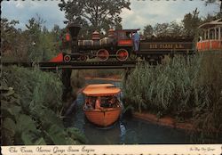 The Texas Narrow Gauge Steam Engine, Six Flags Over Georgia Postcard