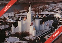 Winter Carnival Ice Palace Aerial Postcard