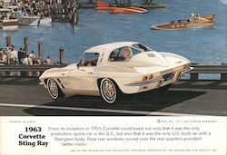 1963 Corvette Sting Ray (1977 Card) Postcard