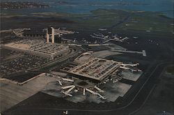 Aerial View of Logan International Airport Postcard