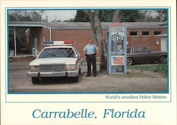 World's Smallest Police Station Carrabelle, FL Postcard Postcard Postcard
