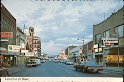 Lewiston at Dusk Idaho Postcard Postcard Postcard