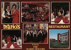 Mario's Restaurant, Featuring the Mario Singers Rancho Mirage, CA Postcard Postcard Postcard