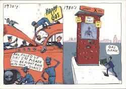 Modern Living: Gas Station 1970s/1980s Postcard