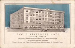 Lincoln Apartment Hotel Indiana Avenue Atlantic City New Jersey Postcard Postcard Postcard