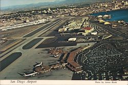San Diego Airport aka Lindberg Field California Postcard