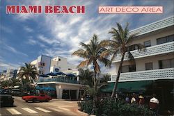 Miami Beach Art Deco Area Postcard
