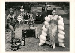 Gypsy Rose Lee and Her Girls, 1950 Postcard