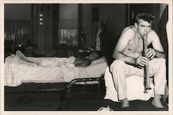 James Dean with Dick Davalos - East of Eden Postcard