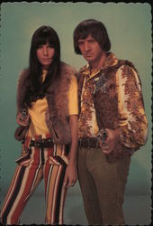 Sonny and Cher, 1965 photo Postcard