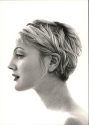 Drew Barrymore, Profile, Malibu 1993 Postcard