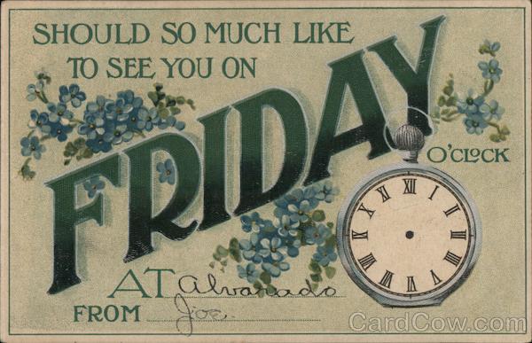 RSVP Reminder Friday Days of the Week